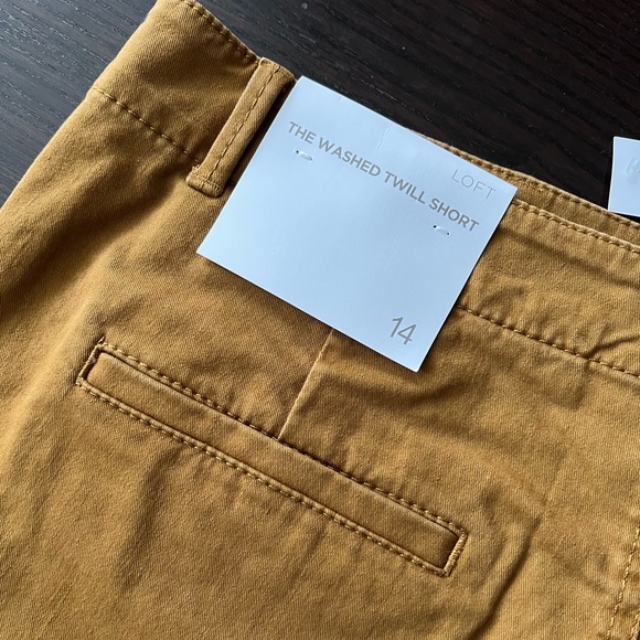 LOFT Washed Twill Shorts Size 14 - Picture 2 of 4